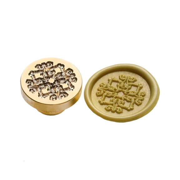 Tibvox Flower Embossed Wax Seal Stamp for Seal Envelope Card Party Invitation Packaging