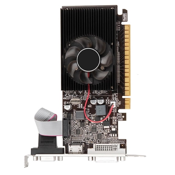 Tibvox GT610 2GB Graphics Card 610 2G DDR3 64bit Graphics Card for Business Office PCIE x 16 DVI VGA PC Desktop Video Card