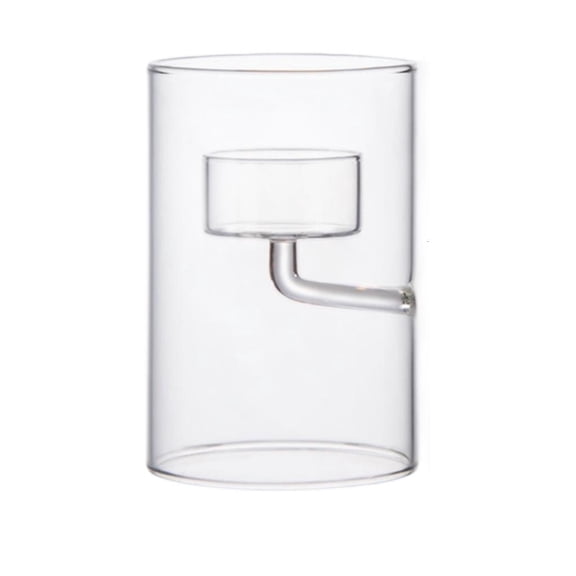Tibvox Glass Candle Vessel Wedding Reception Tabletop Decoration Floating Flame Display