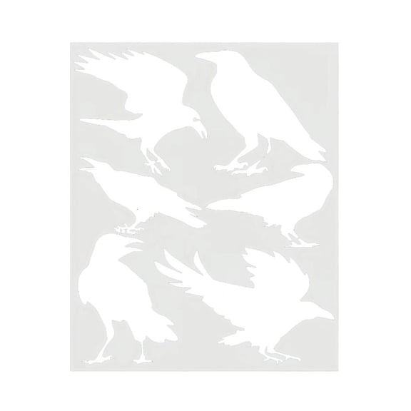 Tibvox Gothic Themed Reusing Stencil Detailed Ravens Bird Stencil Detailed Ravens Design Suitable For Various Handmade Crafts