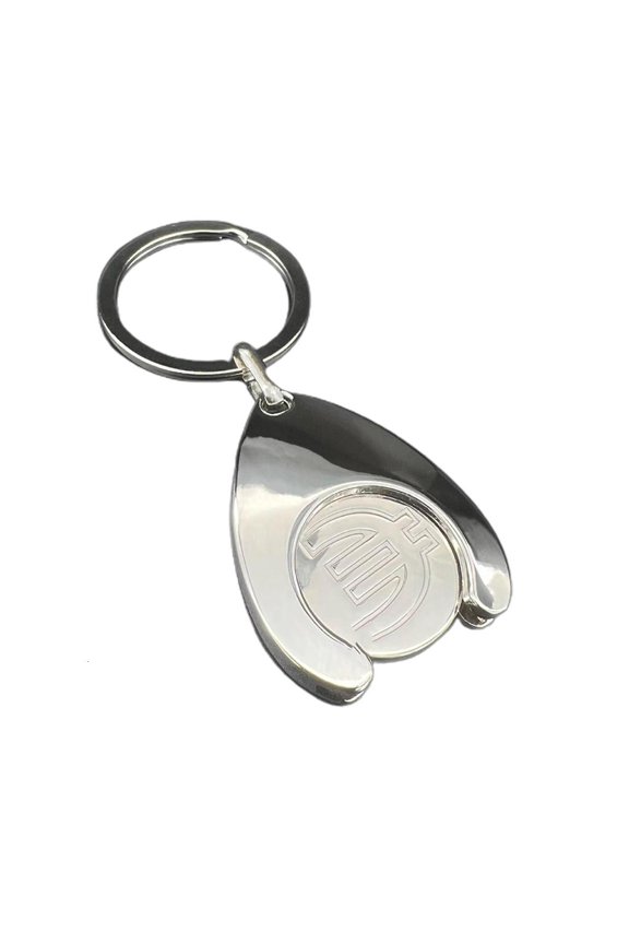 Tibvox Handy Trolley Tokens Keychain Versatile Metal Coin Holder Key Chains Indispensable Keyring Decortaion for Shopping Crowd