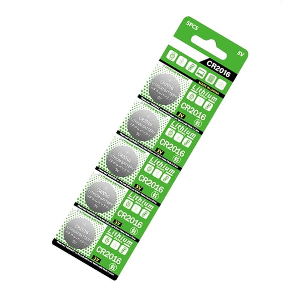 Tibvox High Capacity CR2016 Button Batteries Durability Metal Construction CR2016 3v Lithium Batteries for Everyday Electronics