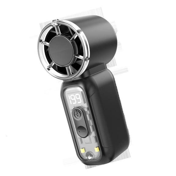 Tibvox High Speed Rechargeable Fan Outdoor Portable Handheld Powerful Turbos Fan