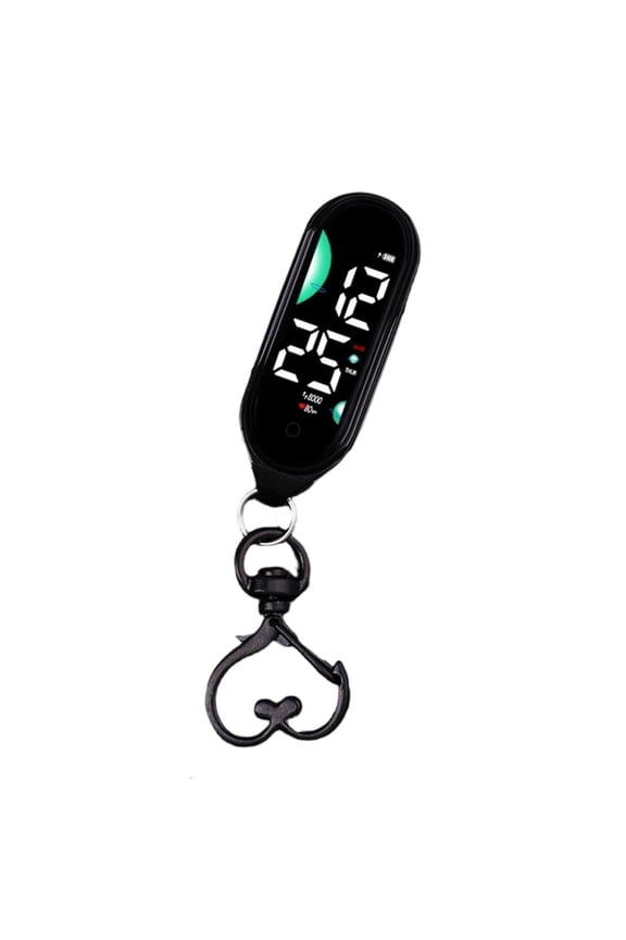 Tibvox Keychain Pocket Watch Electronic Hanging Watch Waterproof Touch Digital Watch