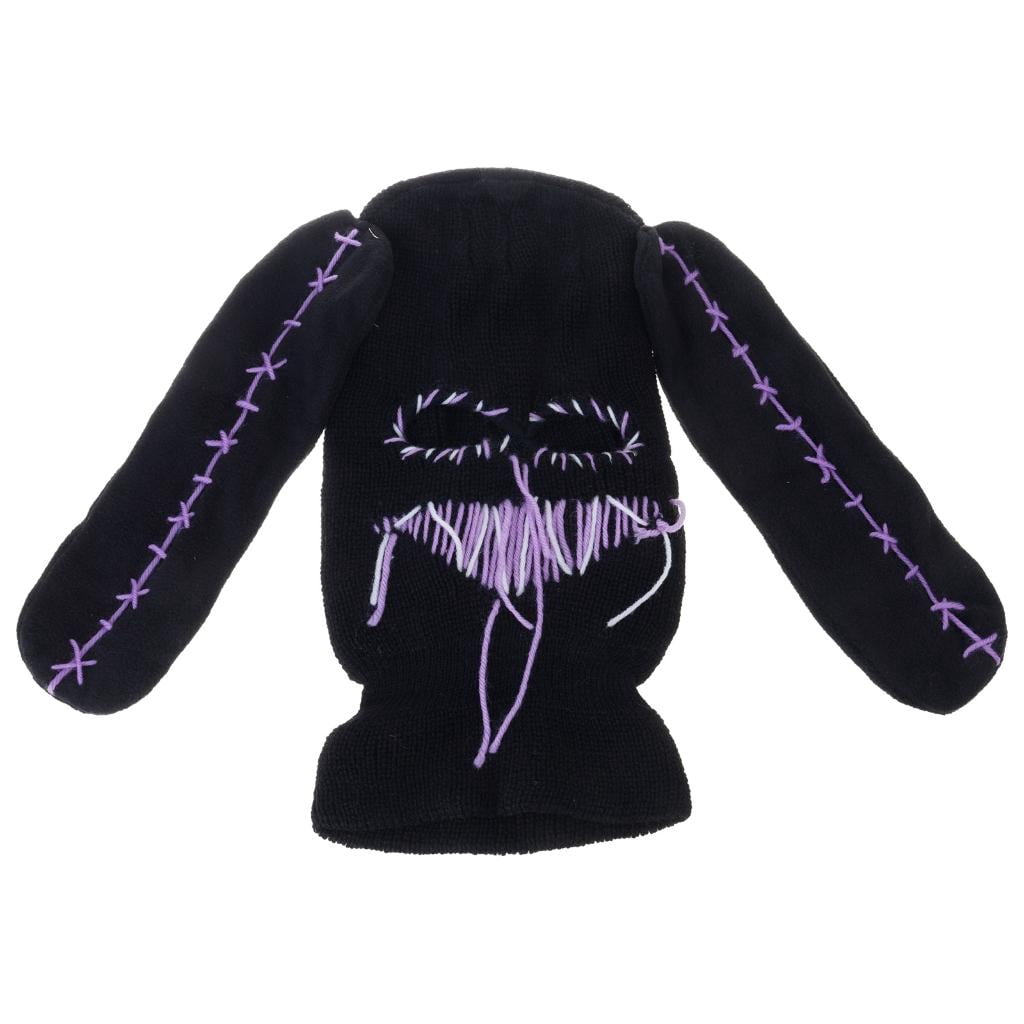 Tibvox Knitted Full Face Cover Ski Mask for Men, Halloween Thermal Winter Warm Knit Beanie Balaclava for Outdoor Sports
