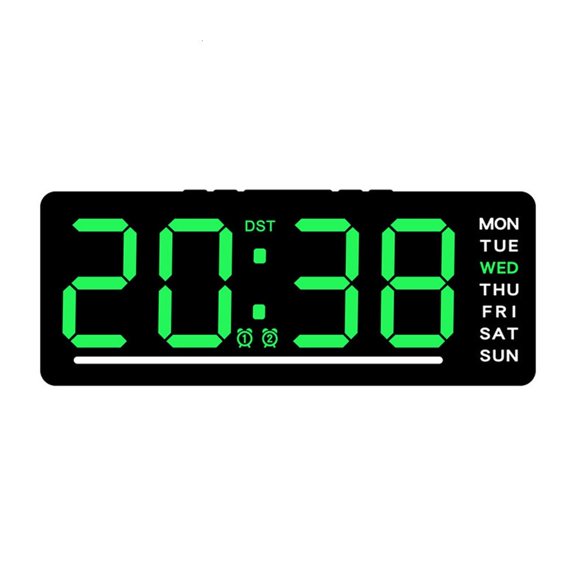 Tibvox LED Clock Comprehensive Display Adjustable Backlights Precise Time Management