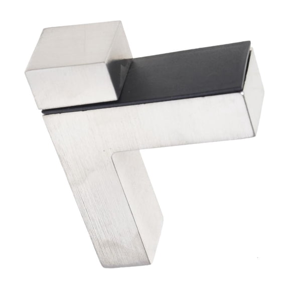 Tibvox Large Adjustable F-shaped Glass Shelf Bracket Adjustable Thickness 0.14''-1.14''
