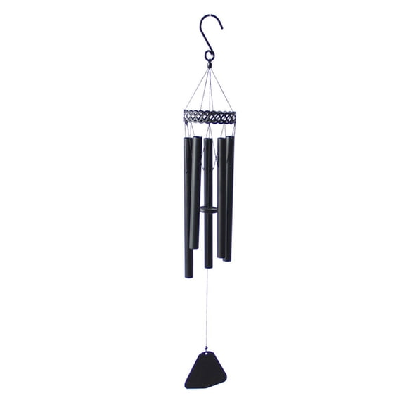 Tibvox Large Wind Chimes Outdoor Deep Tone 36Inch Sympathy Wind Chimes for Outside with 5 Tubes Tuned Relaxing Melody Black