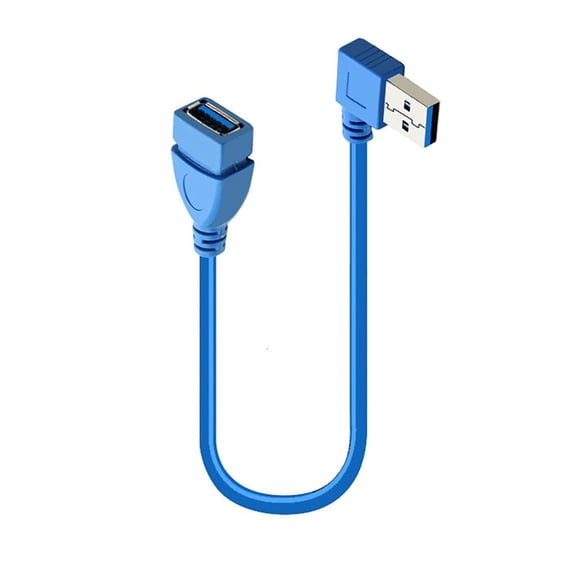 Tibvox Left Angle USB 3.0 Data Cord Male to Female Super Fast 5Gbps Cable for Hard Disk