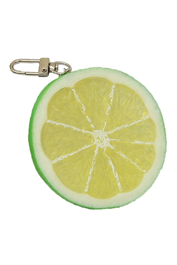 Tibvox Lemon Key Charm Resin Fruit Model Key Rings Ornament Fashion Jewelry Women Gift
