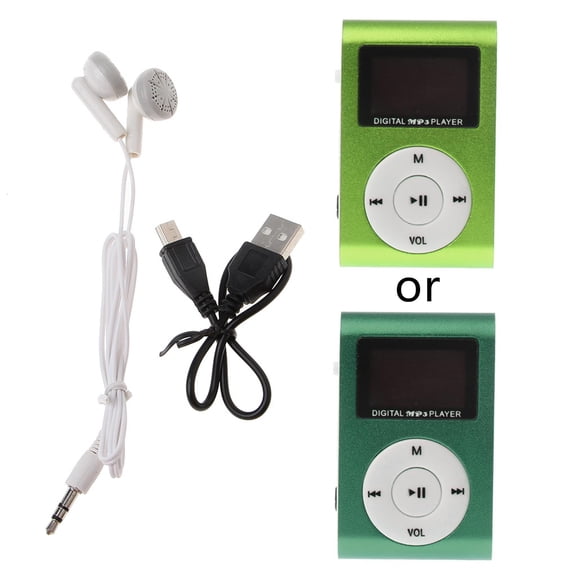 Tibvox MX-801 Mini USB Metal Clip Micro SD TF Card Slot LCD Screen Music MP3 Player