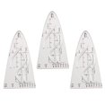 thumbnail image 1 of Tibvox Math Parabolic Stencil Cosine Ruler Multifunctional Geometry Cosine Ruler Precise Markings For Math Graphing Drafting, 1 of 9