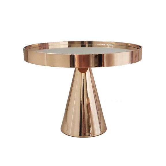 Tibvox Metal Display Cupcake Stands Round Ornate Metal Plateau Riser for Dessert Festivals Wedding Macaron Stand Practical Gift