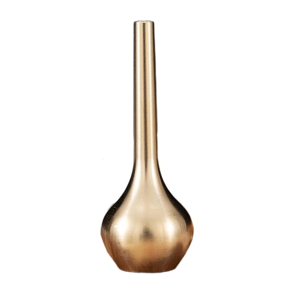 Tibvox Metal Mini Vase Pure Copper Taper Flower Vase Wedding Table Centerpiece Decor