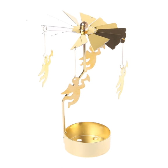Tibvox Metal Rotating Tea Light Candle Holder Spinning Tealight Stand Candleholder for Romantic Wedding Party Home Decoration