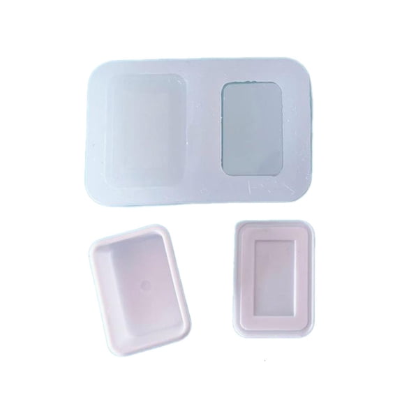 Tibvox Mini Dessert Tray Plate Silicone Mold Craft Miniature Food Play Mold for Kitchen