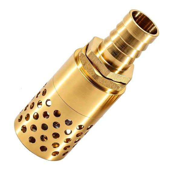 Tibvox Multifunction Brass Inlines Check Valves with Strainer Plumbing Brass Foot Gate Easy to Use for Efficient Filtration In Various Water Applications