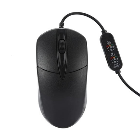 Tibvox Multifunction Optical Mouse 3-Button Wired Gaming Mouse Heating Warmer Hands Corded Mouse for Left and Right Hands Use
