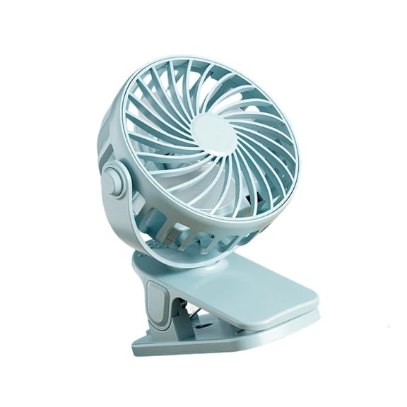 Tibvox Multifunctional Clip On Fan With Adjustable Head And LED Light Portable Rechargeable Electric Fan For Study Work