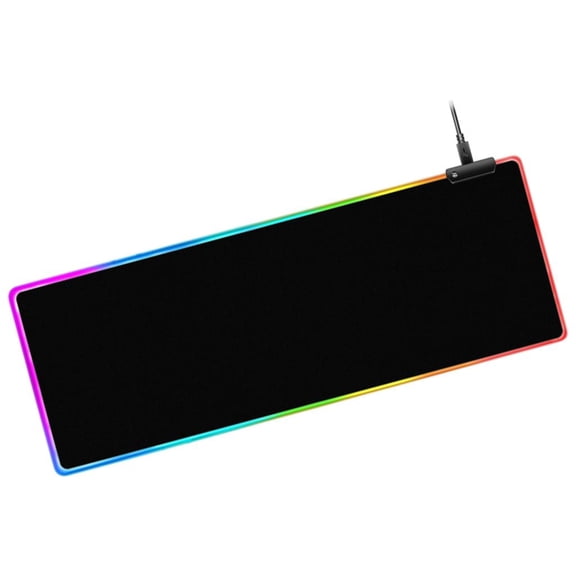 Tibvox Oversized LED Mouse Mat Durability Large Mousepad for Smooth Gameplay Pad