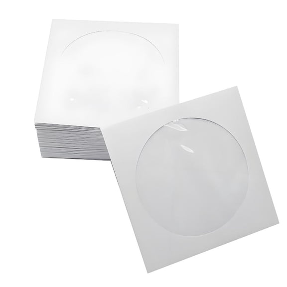 Tibvox Paper CDs DVDs Sleeves 12cm Lightweight And Square Organiser For Easy Handling