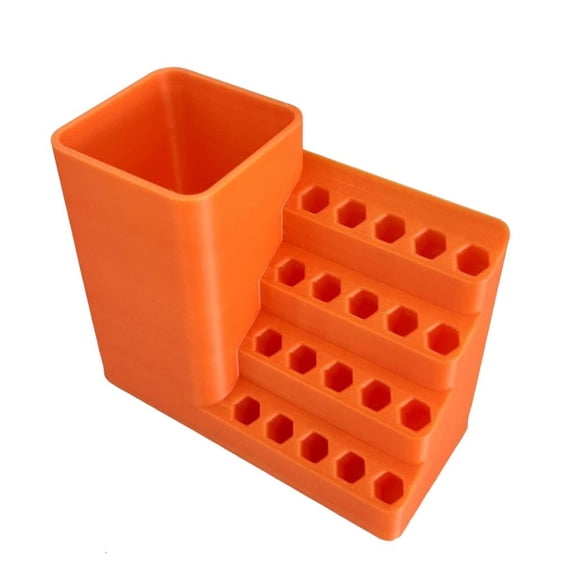 Tibvox Pegboard Screwdriver Bit Organizer Toolboxes with 20 25 50 10 Slots Plastic Storage Case for DIY Professional