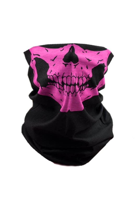 Tibvox Popular Skull Print Headwear Neck Covering Face Mask For Daily Use And Adventure