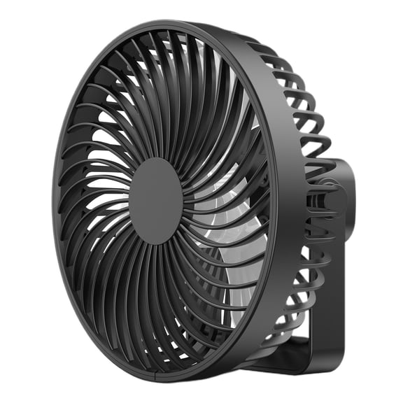 Tibvox Portable 6.5'' USB Rechargeable Canopy Fan 4-Speed Tent Fan with Hook + Lantern
