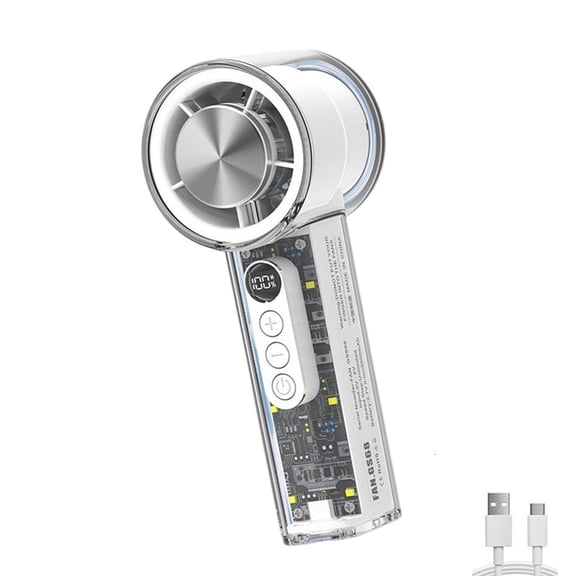 Tibvox Portable USB Charge Handheld Fan 100 Adjustable Speeds Fast Cooling For Hot Weather Use