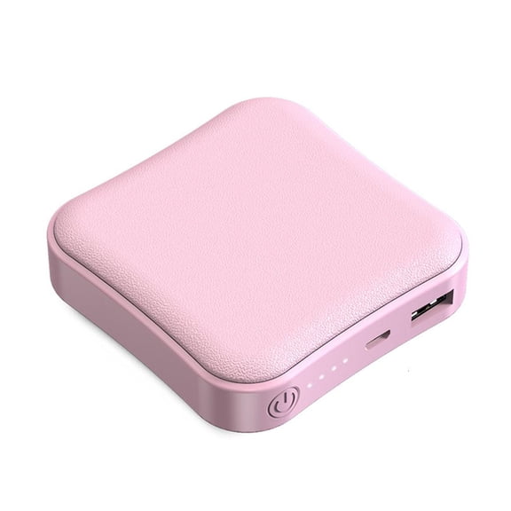 Tibvox Power Bank 8000mAh Mini Square Charger USB Port External Charger for Smartphone Pinhole Light Display Power Bank