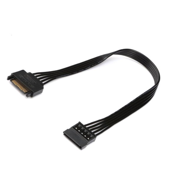 Tibvox Power Cable 15Pin Male to 15Pin Female Power Extension Splitter Cable Adapter Line for Chassis and Hard Drive Power