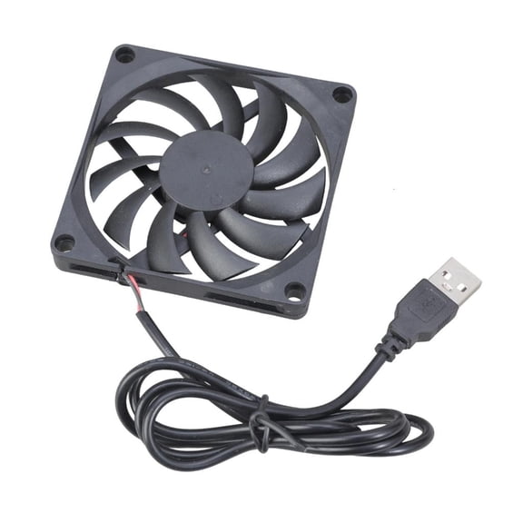 Tibvox Powerful 13CFM 80mm 80x80x10mm Brushless USB Cooling Fan For PC CPU Cabinet Temperature Control Electronic