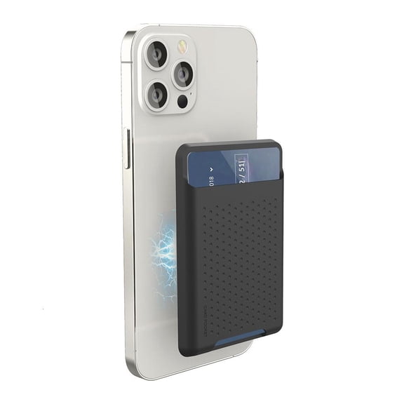 Tibvox Practical Credit Card Holder with Phone Card for Case for Apple 12 Card Wallet