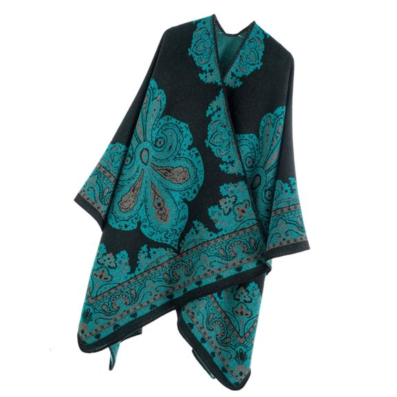 Tibvox Practical Ethnic Styles Shawl Scarf Winter Warmth Soft Shawls Easy Wash
