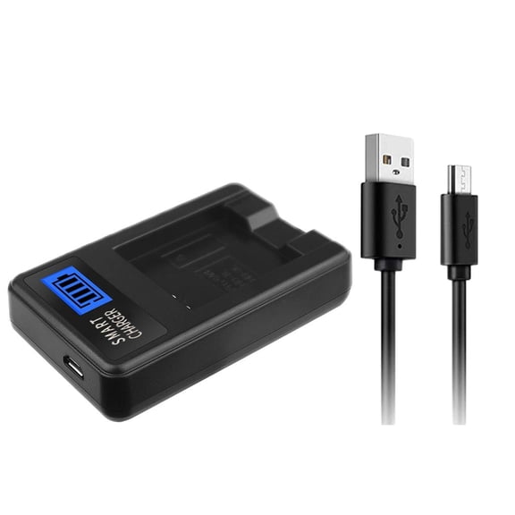 Tibvox Practical NB4L LCD Screen USB Charger for 50 55 60 65 80 Camera Batteries
