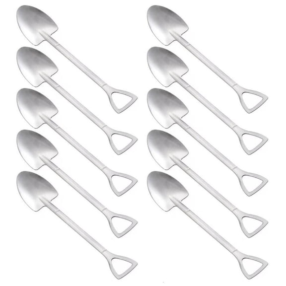 Tibvox Practical Shovel Spoons for Sugar Stirring Steel Coffee Shovel Spoon