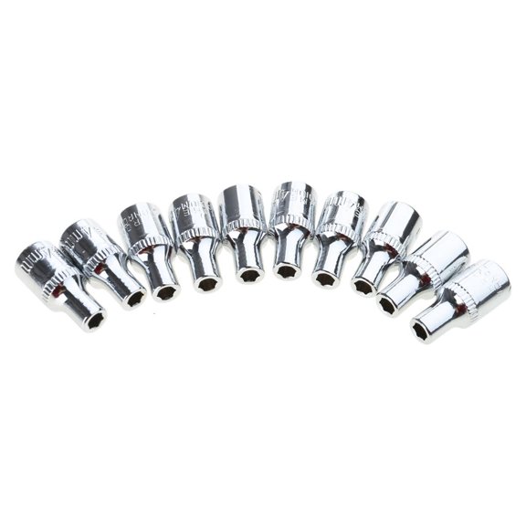 Tibvox Precise Engineered Professional Short Socket Set Wrench Accessory 6 Point Metric 4mm to 14mm Automotive Maintenance Tool