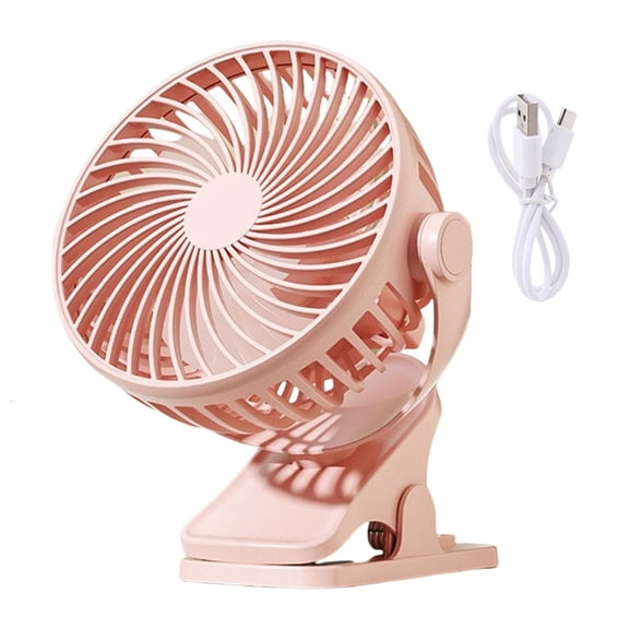 Tibvox Quiet Rotating Clip On Fan for Office Bedside and Camping Multifunctional Small USB Rechargeable Fan Cooling Device