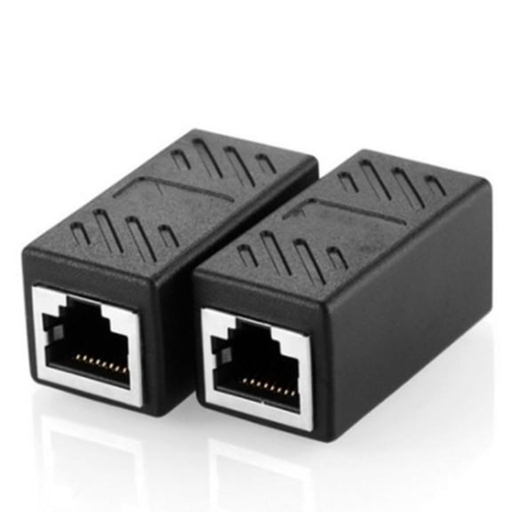 Tibvox RJ45 Connector to Female CAT6 Ethernet Adapter Network Extender Coupler Lan Extension Cable Plug Connector Adapter