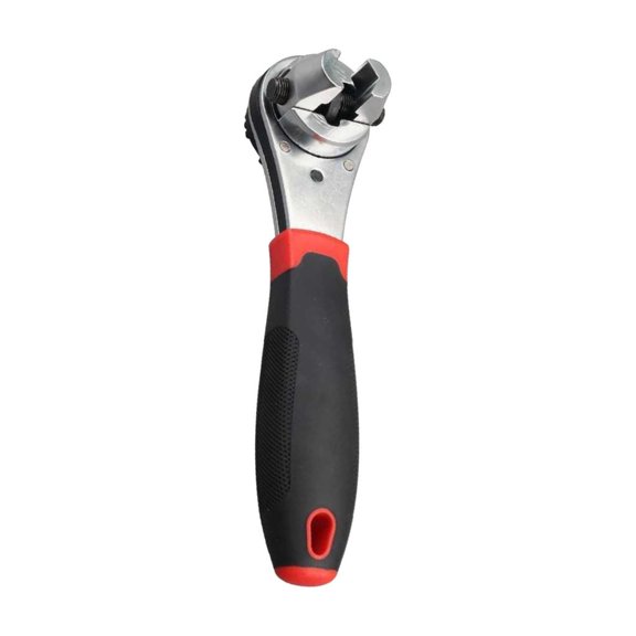 Tibvox Ratchet Wrench Adjustable Fastening Spanner with Steel Frame, Grip Handle and Reversible Turning for Home Repair and Plumbing Work Use Daily
