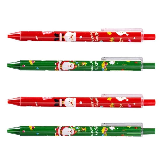 Tibvox Retractable Gel Pen 4Pcs 0.5MM Smooth Writing Refillable for Student Adult Writing Journaling Christmas Stocking Fillers