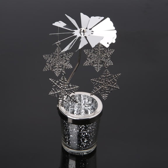 Tibvox Rotating Spinning Tea Light Candle Holder Home Dinner Wedding Bar Party Decor