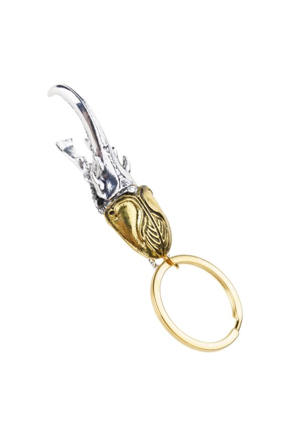 Tibvox Sculpted Scarab Keychain Ornament Premium Copper Alloy Craftsmanship Lightweight Travel Friendly Key Holder