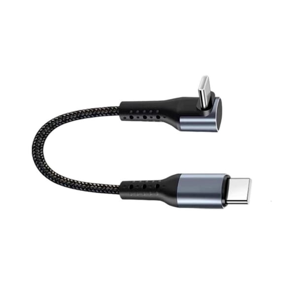 Tibvox Short USB C Cable Type C Cable 25cm Elbow Fast Charging USB Type C Data Transfer