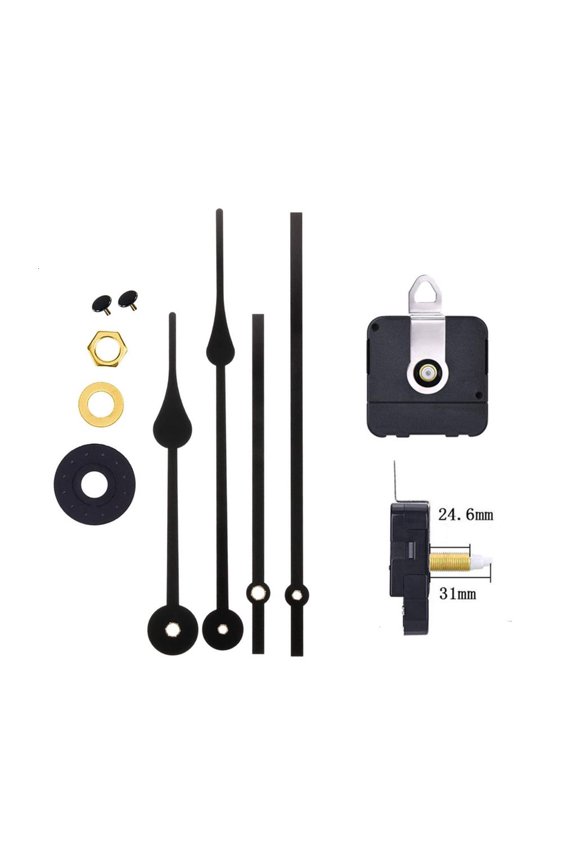 Tibvox Silent Quartz Clock Movement Long & Short Shaft Clock Mechanism Battery Powered