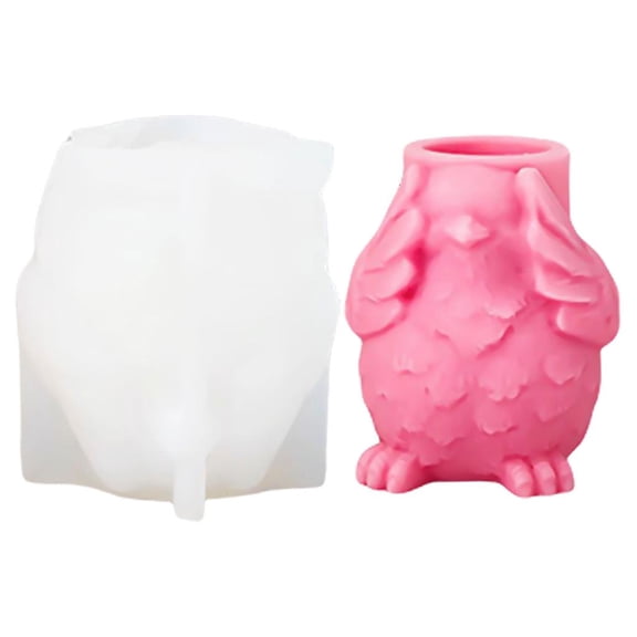 Tibvox Silicone Candle Holder Molds Concrete Caste Forms for Tapers and Tealights