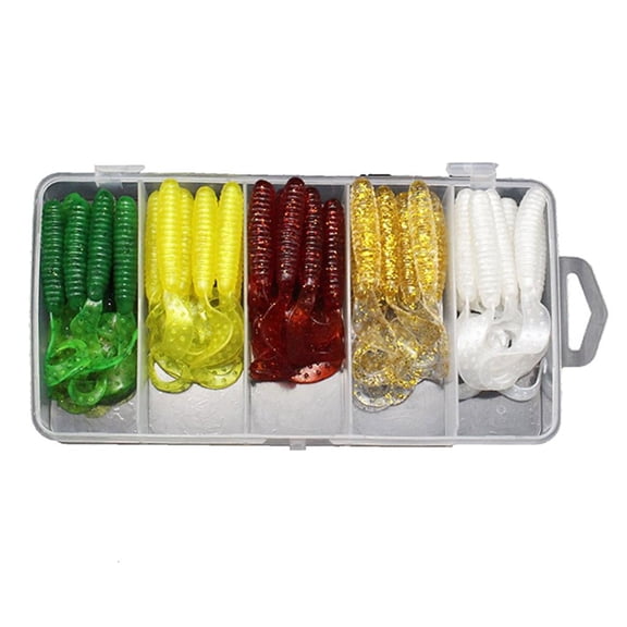 Tibvox Soft Baits Package With Worms Grubs Craws For Versatiles Angling Applications