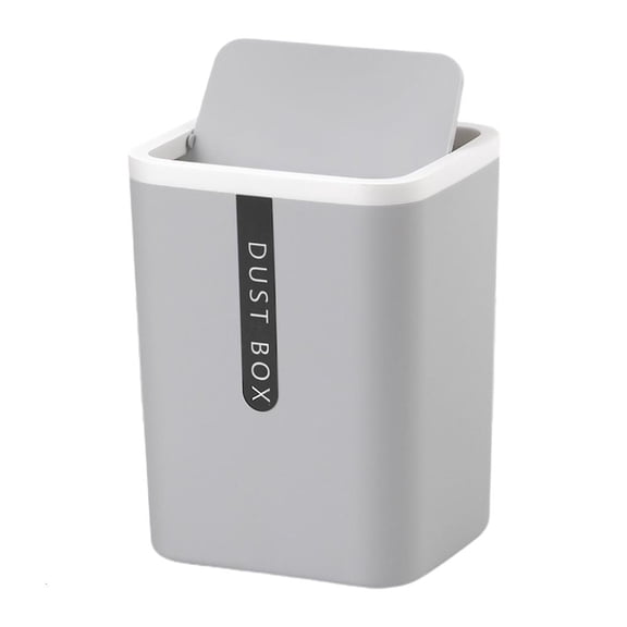 Tibvox Sundries Barrel Box Tabletop Plastic Small Waste Box Trashbox Office Supplies