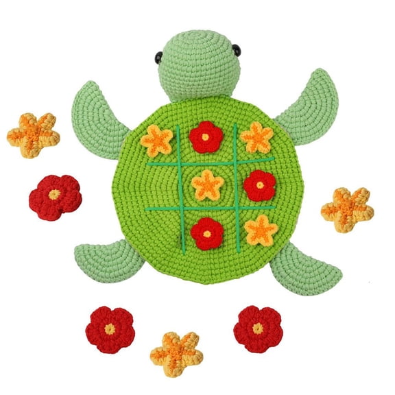 Tibvox Tortoises Crochet Set for Beginner Kid Adult with Step-by-Step Video Tutorial Instruction Crochet Flower Bag Set