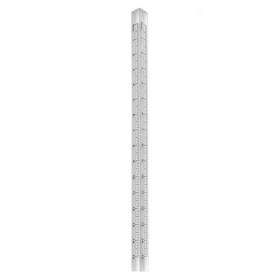 Tibvox Transparent Triangular Prism Ruler Architect Scale Ruler 0-15cm Straight Ruler